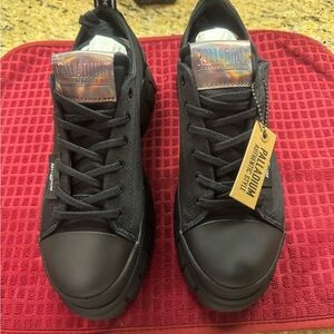 Palladium Women's Black Sneakers with Iridescent Detail